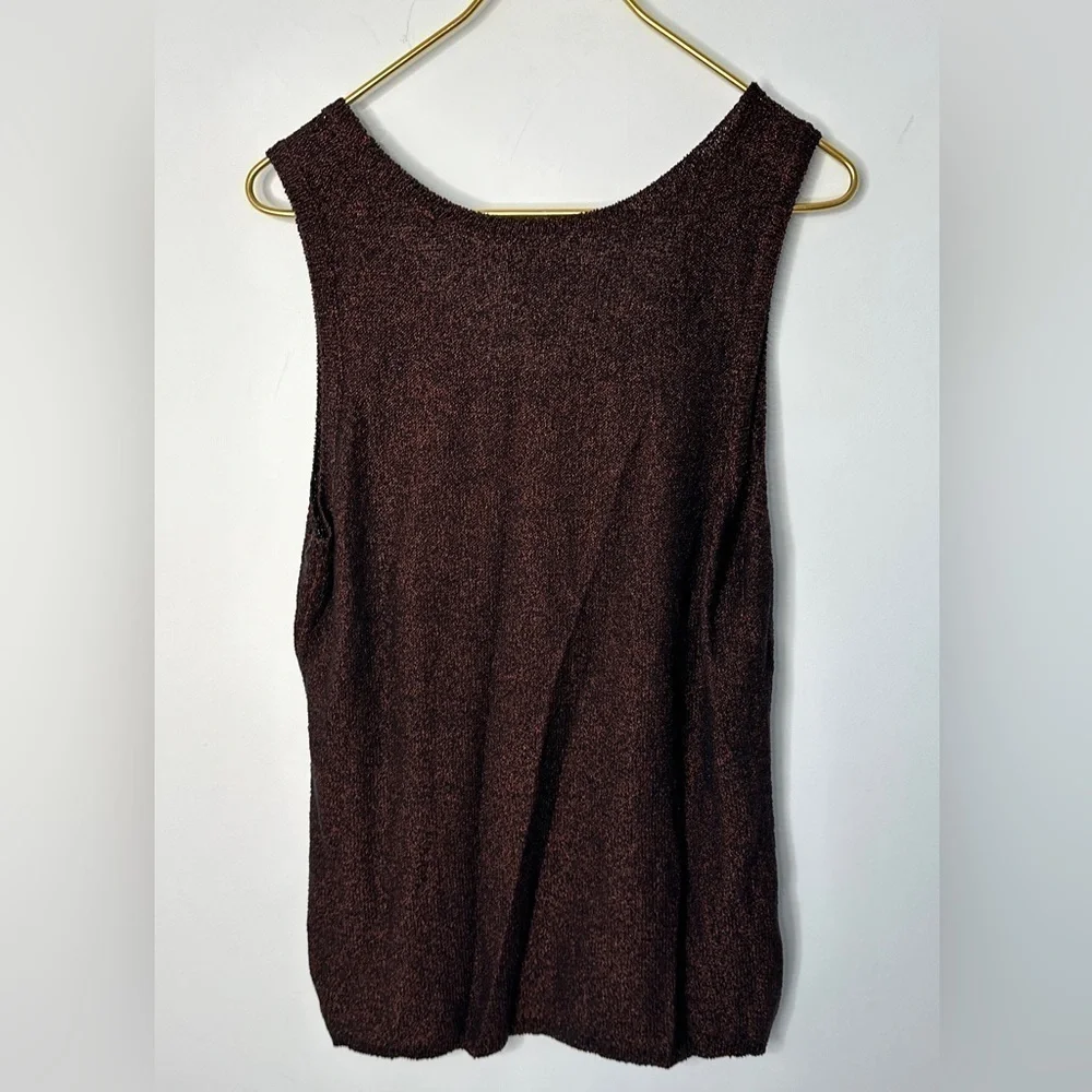 NWT Chico’s Black Orange Silk Blend Sleeveless Sweater Maddy Size 3 (US XL) $58 - Picture 3 of 8